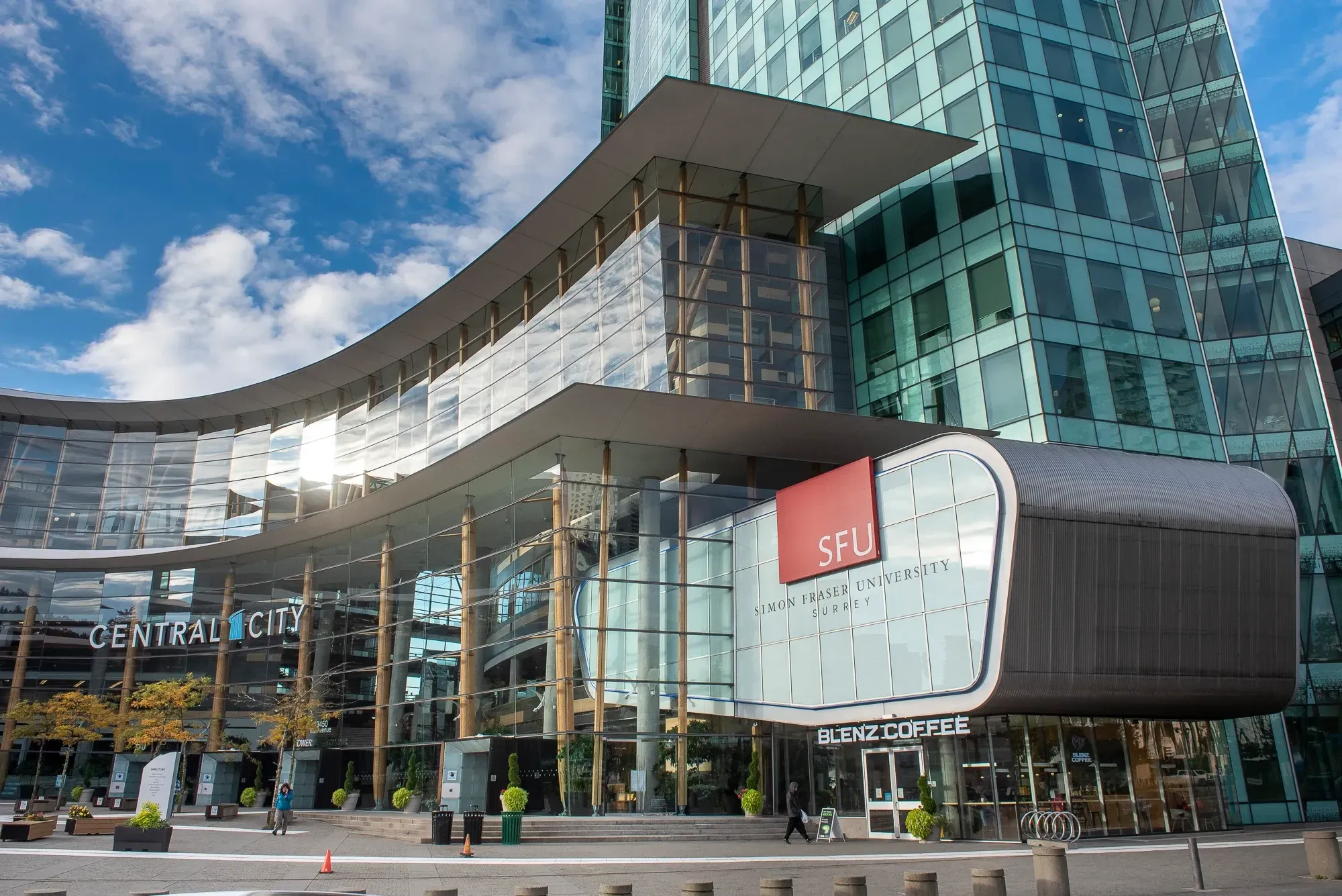 Simon Fraser University's Surrey campus, embedded in a mall and office high-rise